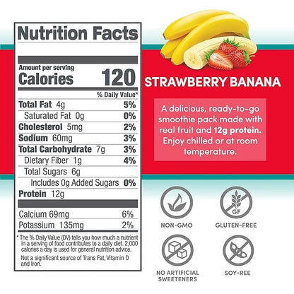 Designer Wellness Protein Smoothie, Real Fruit, 12g Protein, Low Carb, Zero Added Sugar, Gluten-Free, Non-GMO, No Artifici...