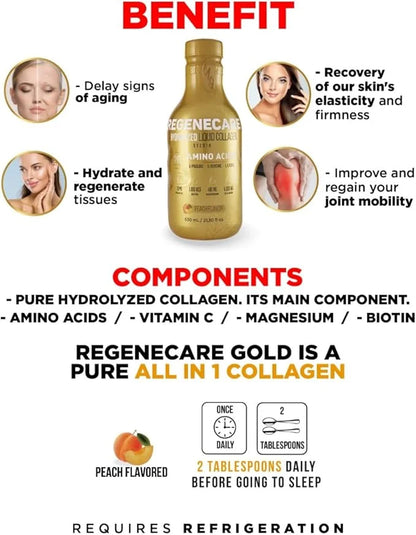 REGENECARE HYDROLYZED Liquid Collagen for Women 20 Amino (630 ML 21.30 FL