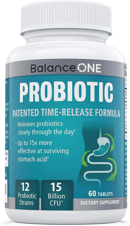 Probiotic, Daily Probiotics for Women & 15 Billion 12 Strains, 60 Time-Release