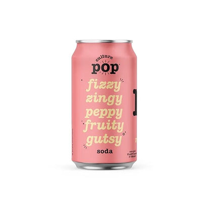 Culture Pop Soda, Pink Grapefruit & Ginger, Probiotic Low Sugar Soda, Sparkling Juice Alternative, Non-GMO, Kosher, Gluten...