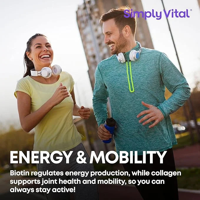 SIMPLY VITAL Liquid Collagen & Biotin 10000 mcg 20000 mcg 99% Absorption