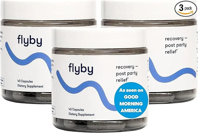 Flyby Recovery Supplement - All The Hang, Without The Over!™ - with Milk Thistle, Vitamin C, Activated Charcoal, and Apple...