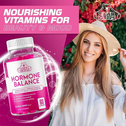 Hormone Balance for Women - PMS Relief Gummies and Bloating Relief for Women, Balance Complex for Women - All-in-One Menop...