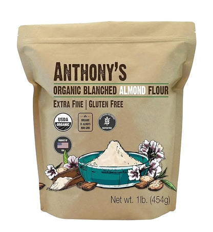 Anthony's Organic Almond Flour, 1 lb, Blanched, Gluten Free, Non GMO, Keto Friendly, Extra Fine, Low Carb - Product Image