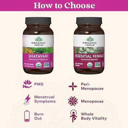 ORGANIC INDIA Shatavari Capsules - Herbal Supplement, Supports Hormonal Balance, Immune System Support, Vegan, Gluten-Free...