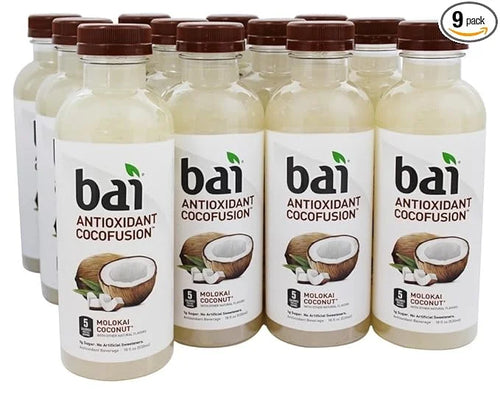 Bai5 Molokai Coconut Natural Antioxidant Infused Beverage, 18 Ounce (9 Bottles) - Product Image
