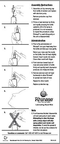 Rhinase Allergy Relief Saline Nasal Spray 300 Sprays