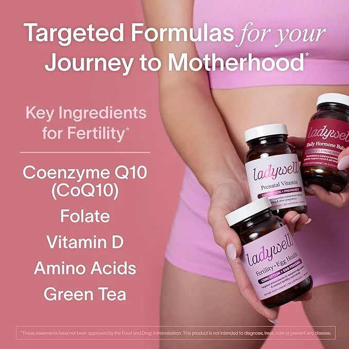 Fertility + Egg Health | Fertility Booster | Ovarian Health, Egg Quality, Ovulation & Healthy Conception Support | CoQ10, ...