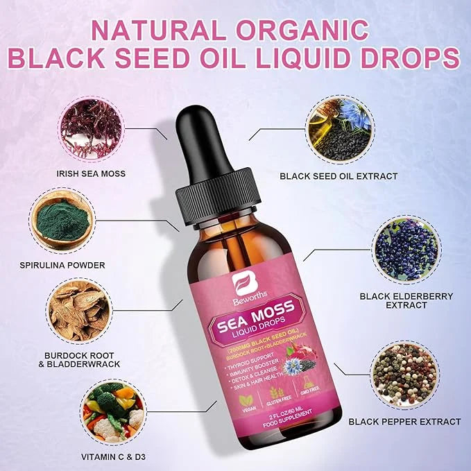 3000mg Sea Moss Liquid Drops 6X Stronger