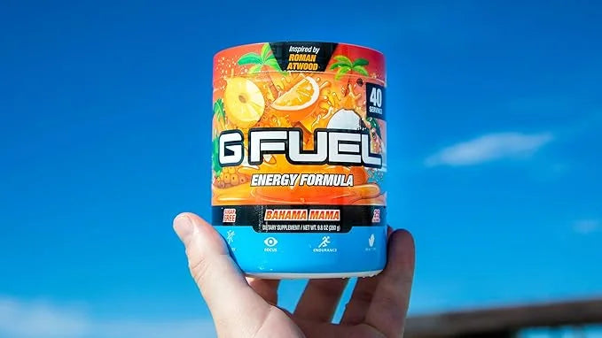 G Fuel Bahama Mama Energy Drink Powder, Pre Workout Caffeine Mix for Gaming, Sugar Free Focus Amino, Vitamin + Antioxidant...