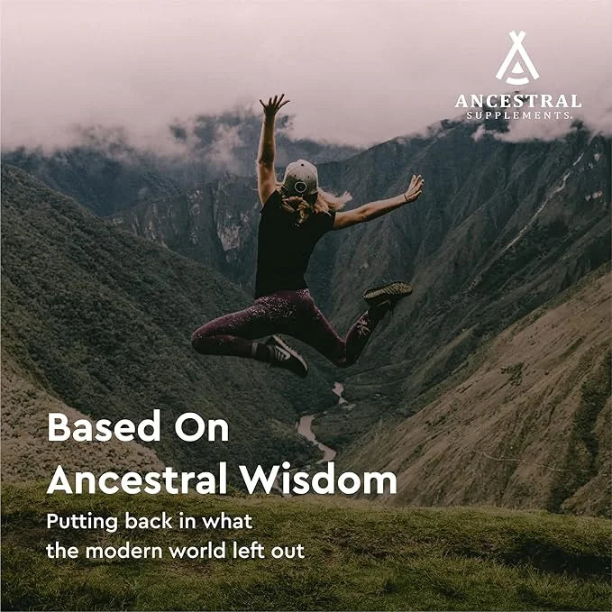 Ancestral Supplements Greens Powder Capsules, Organic Superfood Greens & Reds Blend with Spirulina, Chlorella, Grass Fed B...