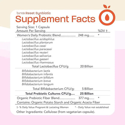 Binto Reset Synbiotic Advanced Pre and Probiotic Supplement for Women - Supports Digestive Health, Boosts Immunity, and Pr...