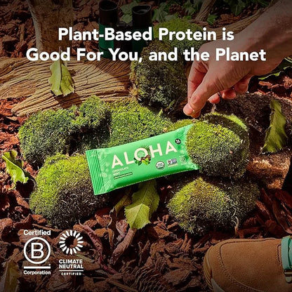 ALOHA Organic Plant Based Protein Bar MINIS |Peanut Butter Chocolate Chip | 20 Count, 24g Bars | Vegan, Low Sugar, Gluten ...