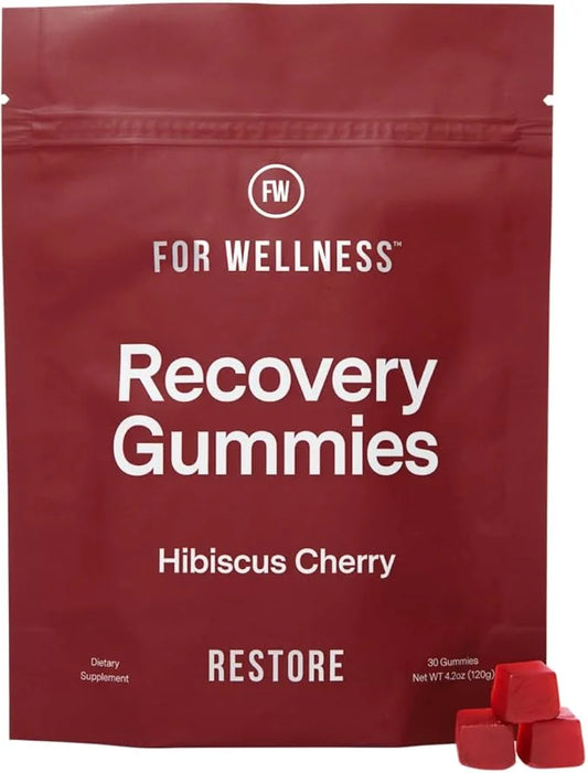 Recovery Gummies - Tart Cherry Gummies for Muscle Recovery - Hibiscus Cherry Flavor with Antioxidants & Electrolytes Comba...