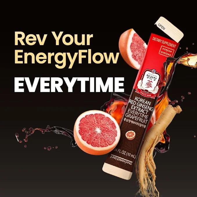 JungKwanJang Grapefruit Flavored Korean Red Ginseng 10 Packs