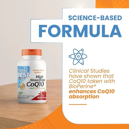 Doctor's Best High Absorption CoQ10 200 mg 60 Veggie