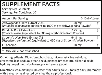 Futurebiotics Chill Pill + Ashwagandha, Rhodiola, St. John’s Wort, & L-Theanine - Non-GMO, 120 Vegetarian Tablets - Produc...
