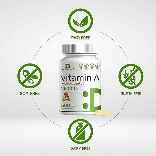 DEAL SUPPLEMENT High Potency Vitamin A 25000 IU, 500 Coconut