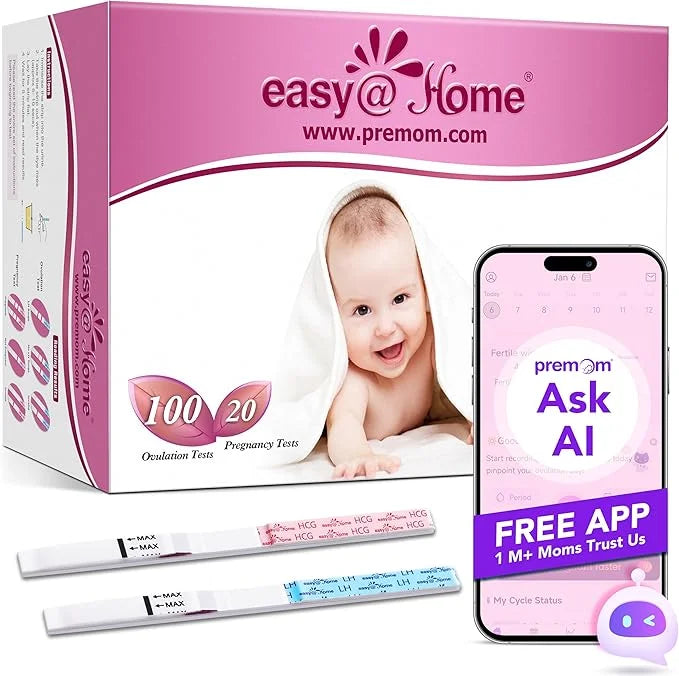 Ovulation & Pregnancy Test Strips Kit: 100 Ovulation 20 Pregnancy 100LH + 20HCG