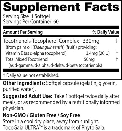 Doctor's Best Vitamin E Tocotrienols contains 60 Count