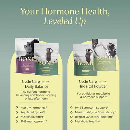 BOND Cycle Care - PMS Support Supplement for Women, Root Cause Period Relief, Menstrual Cramps, Mood Support, Cortisol Man...