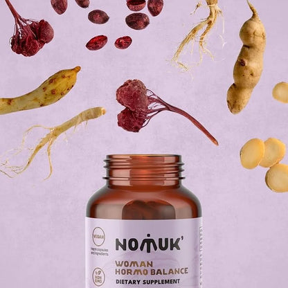 Woman Hormo Balance, Shatavari for PMS, Schisandra, Maca and Ginseng, adaptogenic Roots, Mushroom Extract for Women's Heal...