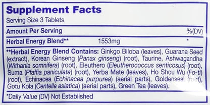 Ginko BILOBA Energy Pills 24 Packs 3 Tables