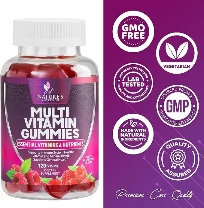 Multivitamin Gummies, Extra Strength Daily Multi B6, B12, B12, Zinc 120 Gummies