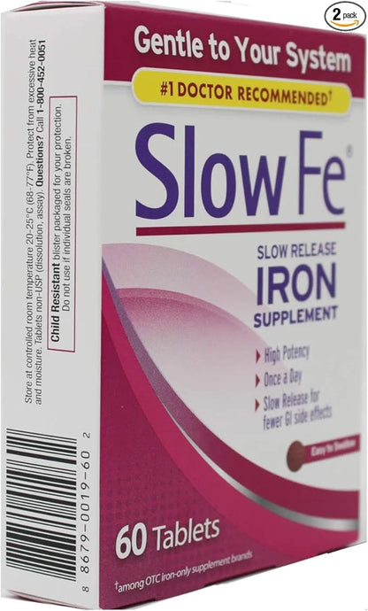 Slow Fe Slow Release Iron, Tablets, 60 ea - 2pc - Product Image