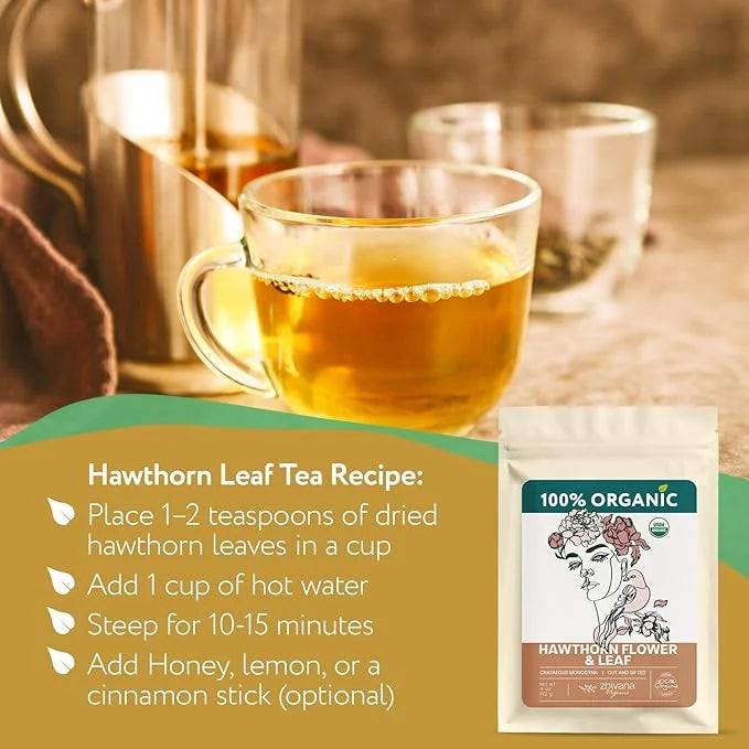 Super Value Pack 5 LB – Organic Hawthorn Leaf and Flower Tea - Hawthorne Leaves & Flowers for Herbal Tea – Natural Heart H...