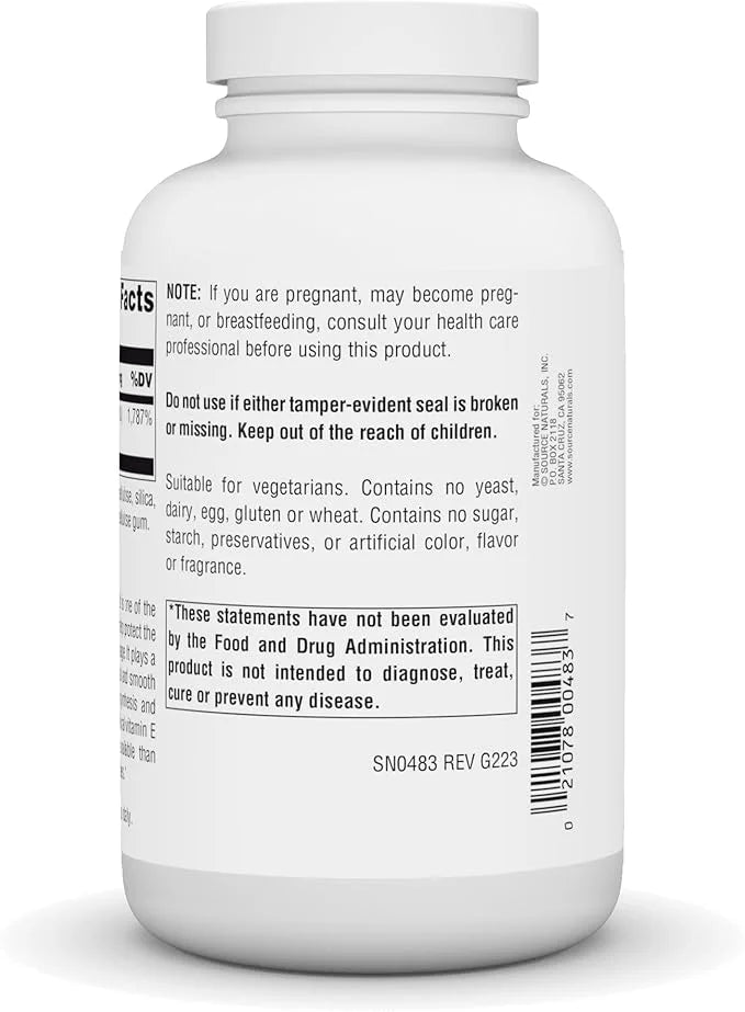 Source Naturals Vitamin E, 400 iu 250 Tablets