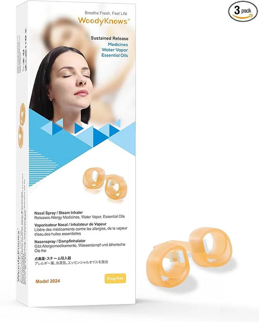 WoodyKnows Nasal Spray/Steam Inhaler, New Model 3Pack)
