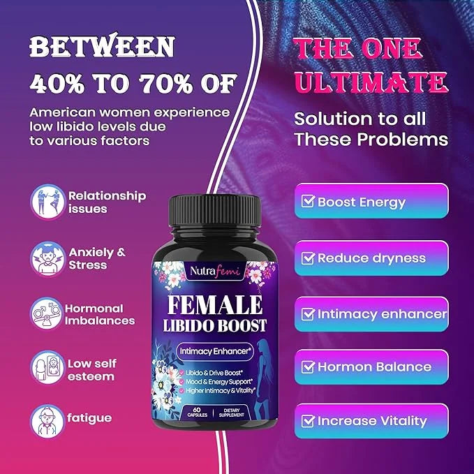 #1 Fast Acting Highly Effective Libido Booster for Women-Female Libido Booster for Hormonal Balance, Mood & Drive - with M...
