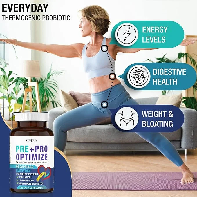 Pro Optimize Probiotics for Women, Menopause, 70 Billion CFU, Digestive Health - Relief for Bloating, Hot Flashes, Joint S...