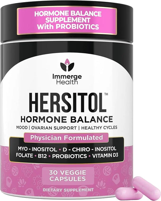 Hormone Balance for Women, PCOS, Ovarian Support, Fertility, Menstrual Cycle | Myo-Inositol & D-Chiro Inositol Supplement ...