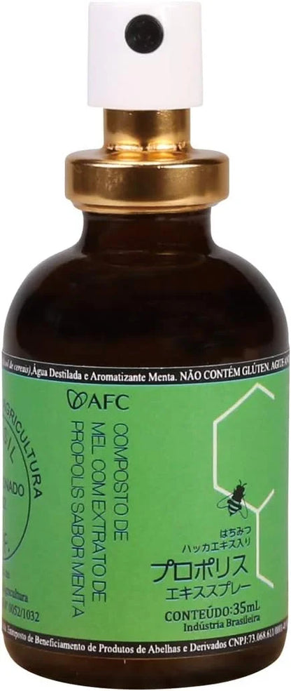 AFC Japan Brazilian Green Propolis Extract with Honey Spray, 25% Propolis Extract (35% Dry Extract), Rich in Flavonoids (>...