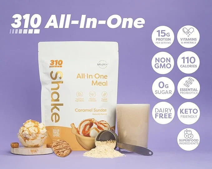 310 Nutrition – All-In-One Meal Replacement Shake Starter Kit - Fiber Rich Vegan Superfood Blend - Natural Sweeteners - Lo...