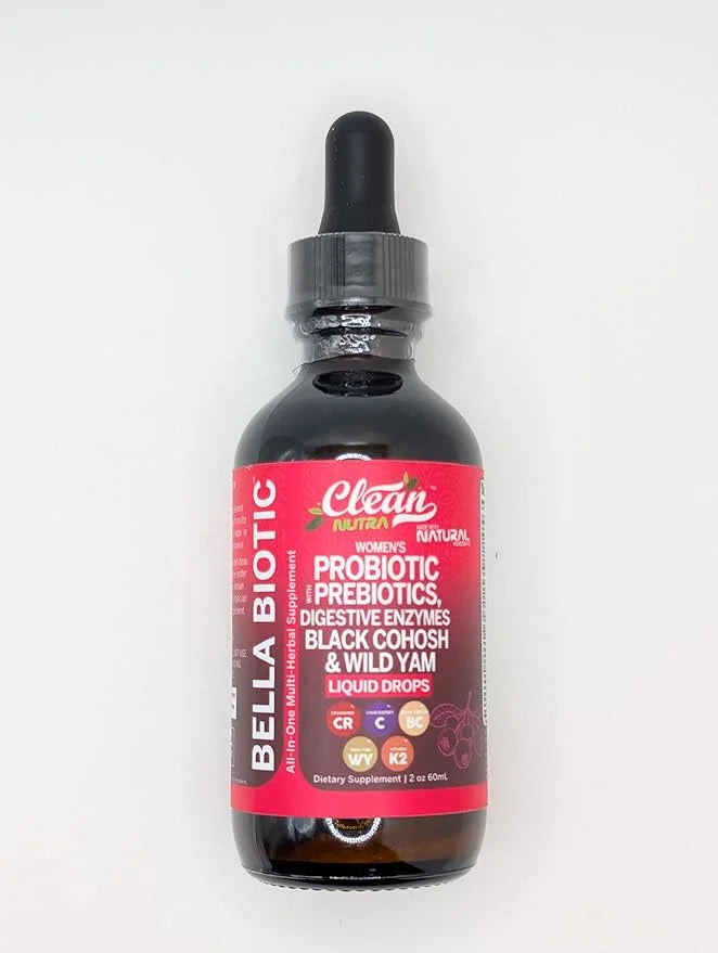 Liquid Probiotics for Women Drops with Chasteberry, Black Cohosh, Prebiotics, Digestive Enzymes, Evening Primrose Oil, Wil...