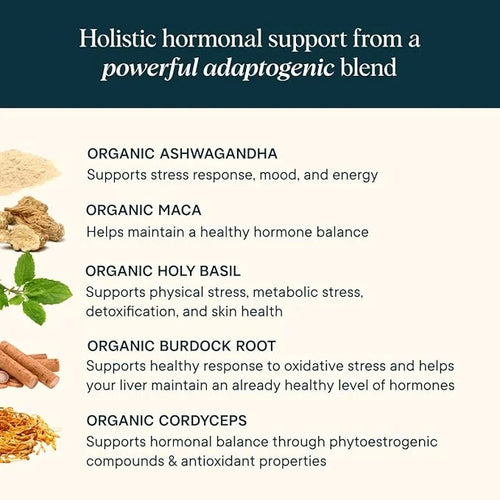 Ora Organic Natural Hormone Balance Supplement & Hormonal Acne Relief for Women - Support Skin, Mood, Energy, PMS & Menopa...