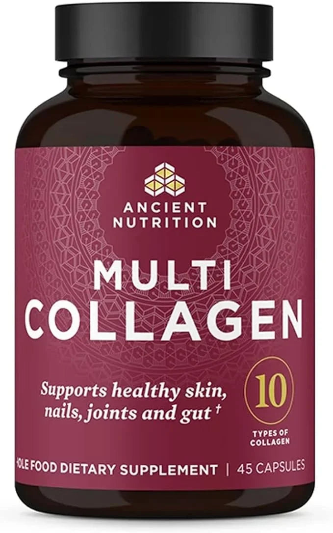 Collagen Pills Peptides Powder Supplement by Ancient Nutrition, 45 Count, Hydrolyzed Multi Collagen Pills, Types I, II, II...