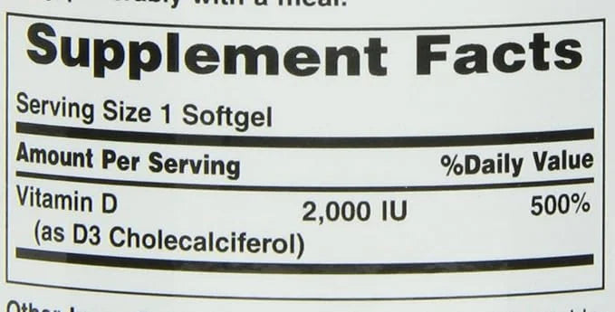 Nature's Bounty Vitamin D3, Immune and 2000IU, 240 240 Rapid