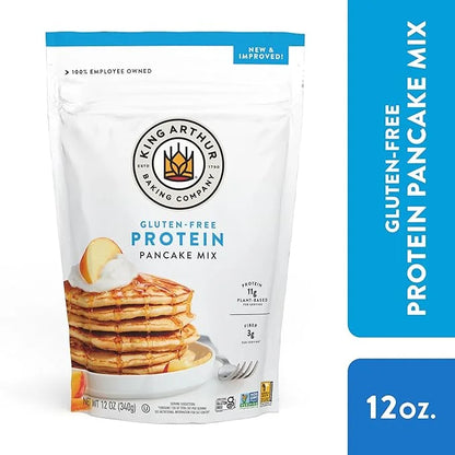 King Arthur Flour Gluten Free Protein Pancake Mix, Non-GMO Project Verified, No Sugar Added, Non-Dairy, 12 Oz (Pack of 6) ...