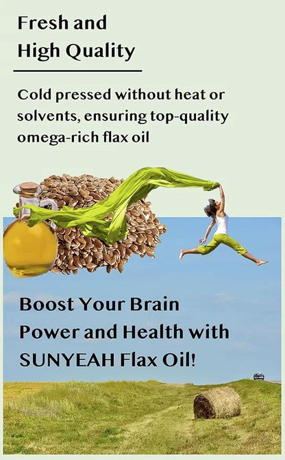 Canadian Organic Flaxseed Oil - 100% Pure, Cold presss, Unrefined, Non-GMO-Saskatchewan Harvest - Essential Fatty Acids fo...