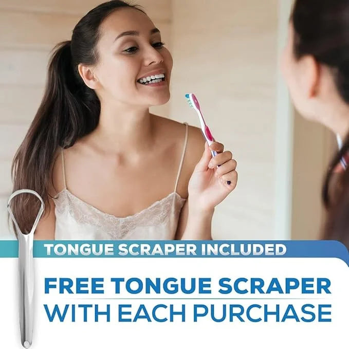 Oral Probiotics & Tongue Scraper 6 Probiotic M18 - 60 Chewable