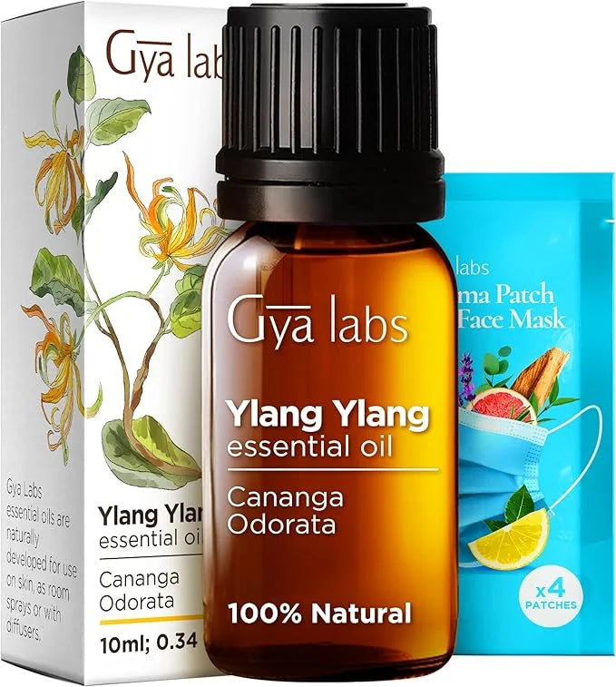 Gya Labs Ylang-Ylang Essential Oil for Diffuser - 0.34 Fl Oz - 100% Pure Natural Ylang Ylang Essential Oil for Skin, Hair ...