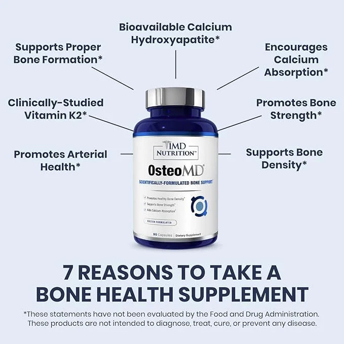 1MD Nutrition OsteoMD for Comprehensive Support D3 & K2-90 Capsules