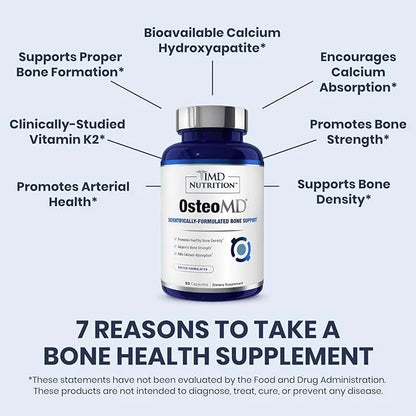 1MD Nutrition OsteoMD for Comprehensive Support D3 & K2-90 Capsules