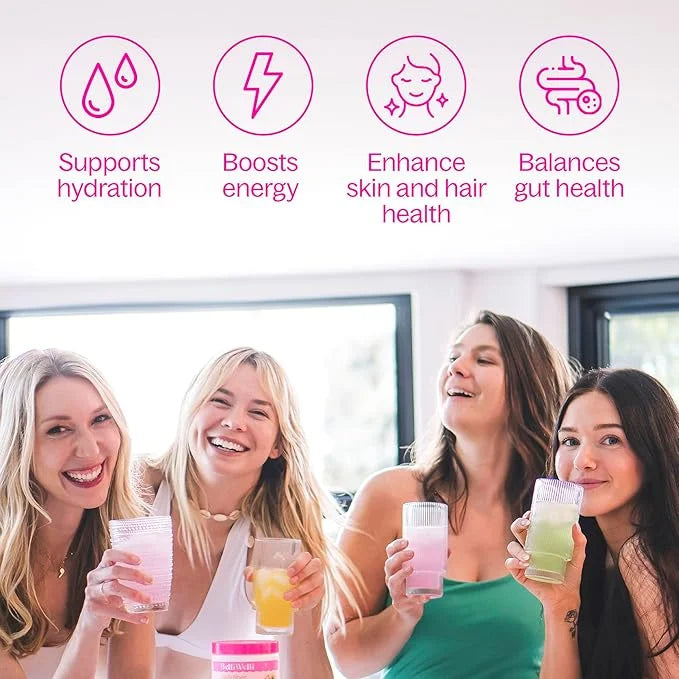 Daily Fiber Supplement Powder with Collagen, Probiotics & Electrolytes | Supports Digestive Health, Gut Balance & Debloati...