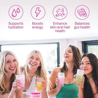 Daily Fiber Supplement Powder with Collagen, Probiotics & Electrolytes | Supports Digestive Health, Gut Balance & Debloati...