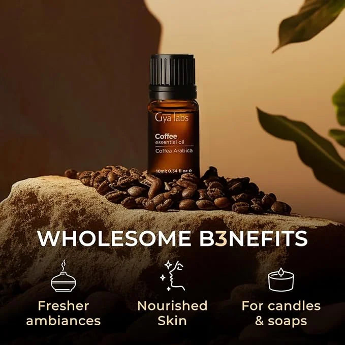 Gya Labs Coffee Essential Oil for Diffusers - 0.34 Fl Oz - 100% Pure Natural Coffee Oil for Hair, Skin, Aromatherapy Fragr...